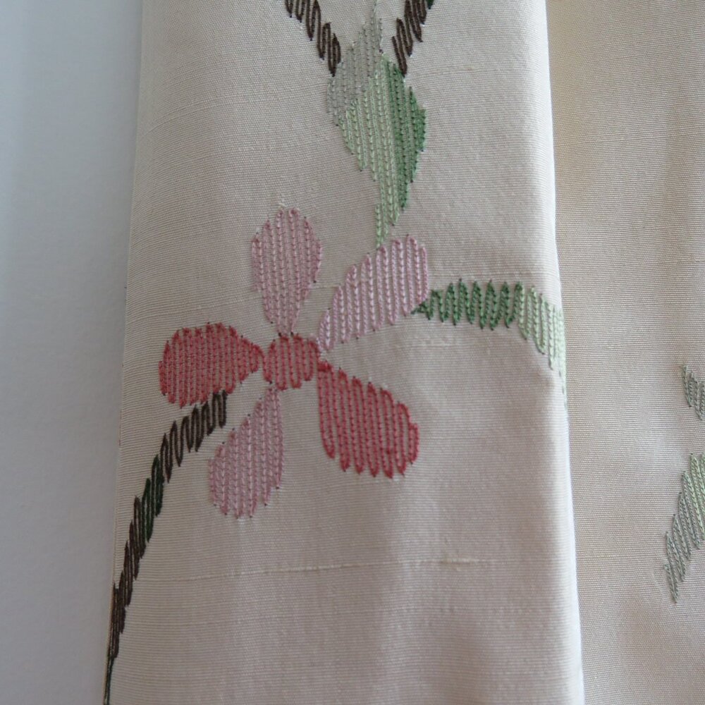 VINTAGE OSCAR DE LA RENTA Tafetta Floral Embroidered Maxi Skirt Wedding - US 4 - Picture 8 of 15